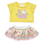 Spring Gingham Hello Kitty® Stuffed Animal Skirt & T-Shirt Set - Build-A-Bear Workshop®