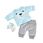 Blue Bear Baby Outfit With Socks - Size 9 Months