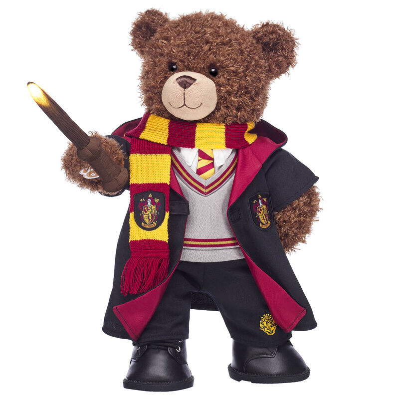 Harry Potter Bear Gryffindor Gift Bundle with House Robe, Scarf, Hogwarts Pants & Wand