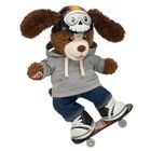 Playful Pup Stuffed Animal Skateboarder Gift Set