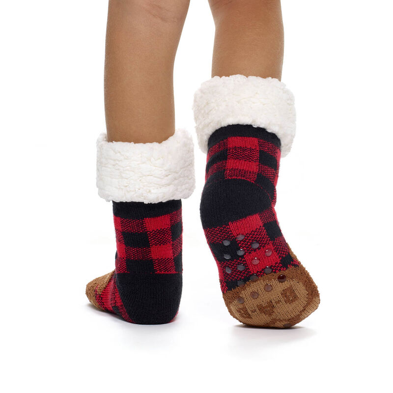 Build-A-Bear Pajama Shop™ Buffalo Check Bear Slipper Socks - Toddler, Youth & Adult