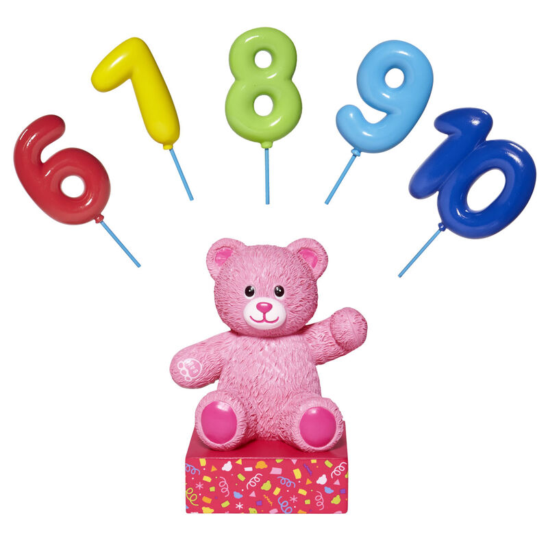 Online Exclusive Build-A-Bear® Pink Bear Base with CeleBEARate Balloon Inserts (6-10)