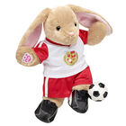 Pawlette™ Bunny Plush Red & White Soccer Uniform Gift Set