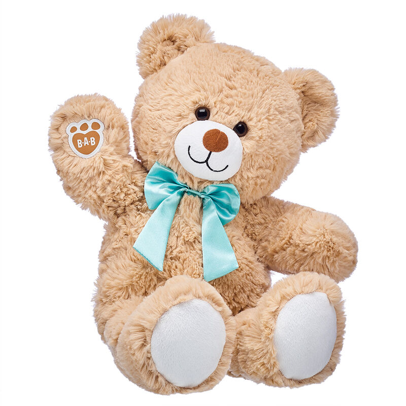 Online Exclusive Cuddly Brown Bear with Blue Bow