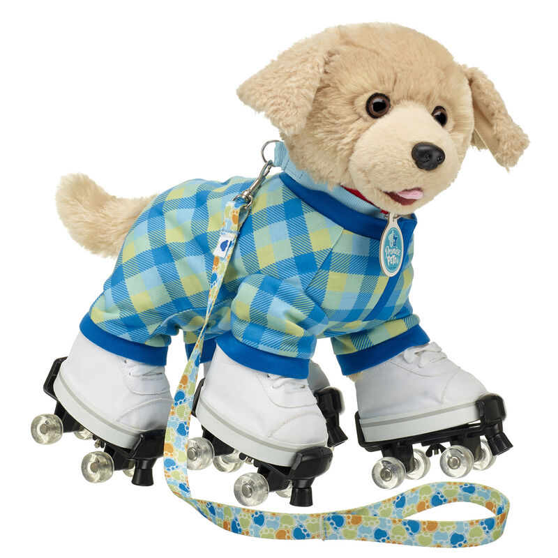 Promise Pets™ Golden Retriever Stuffed Animal Blue Roller Skates Gift Set - Build-A-Bear Workshop®