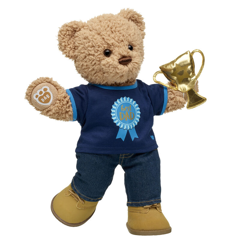 Timeless Teddy Bear Best Dad Trophy Set - Build-A-Bear Workshop®