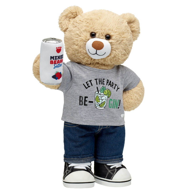 Cuddly Brown Bear "Let the Party Be-Gin" Gift Set - Build-A-Bear Workshop®